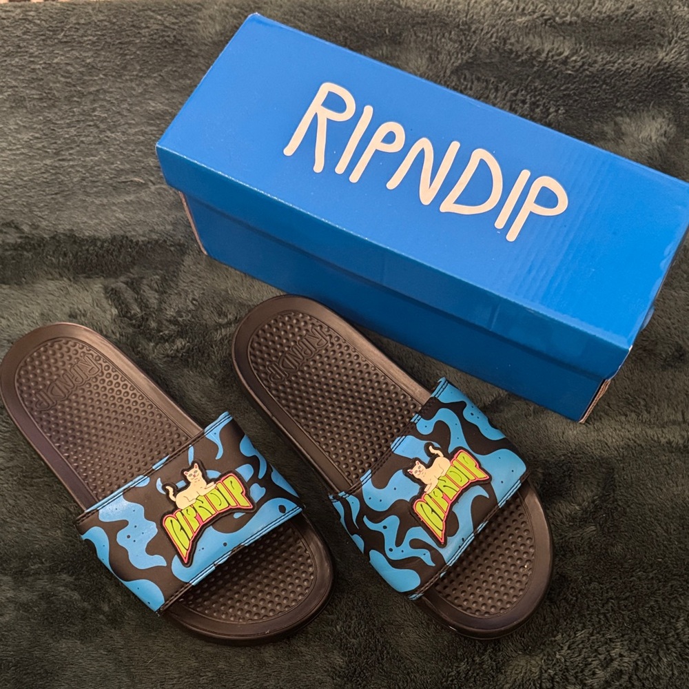 Ripndip Women’s Slide Sandals - Blue and Black